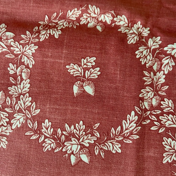 Pierre Deux Vintage Fabric Toile French Country scrap red pink faded - Picture 4 of 4